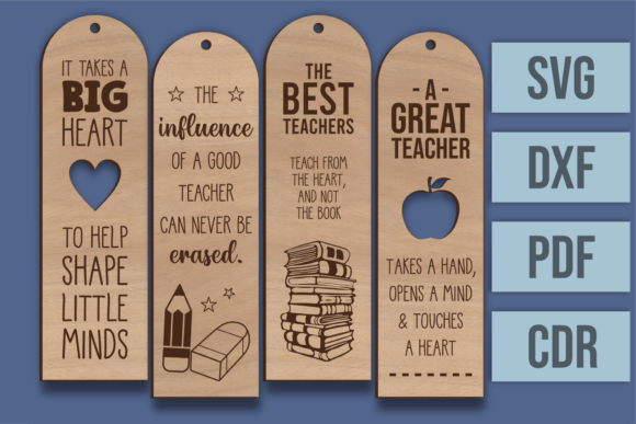 A Designer's Review: Laser File Teacher Bookmarks