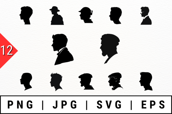 A Designer's Take on the Male Silhouette Profile Art Set