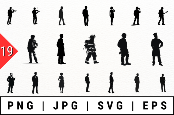 A Practical Look at the Profession Silhouettes Vector Art Set