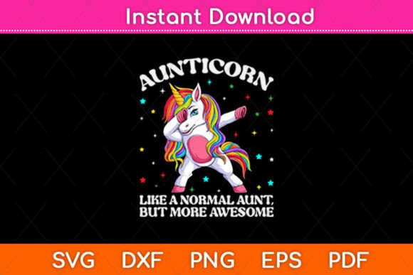 Aunticorn Embroidery: Perfect for a Playful Aunt's Gift